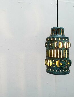 Mid Century Ceramic Pendant Lamp zu 50er 60er Space Age Teak - Hamburg Hamburg-Nord