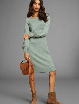 Laura Scott Strickkleid figurbetonter Schnitt, aus Viskosemischung, Langarm