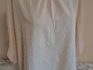 Box#23 Blusenshirt 2XL 48/50 Shirt Punkte bestickt kurzarm beige Bluse Damen - Mühlberg (Elbe)