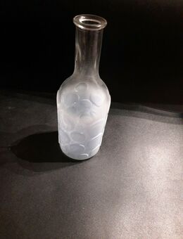 Glasvase Glasflasche, Vase ca. 22cm hoch ca. 25cm Umfang unten graublau - Essen