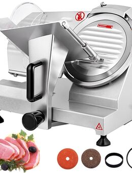 Fleisch Aufschnittmaschine Schneidemaschine 0-12 mm Dicke Edelstahl Elektrischer Allesschneider Käse Gemüse Obst Schinkenschneider - Wuppertal