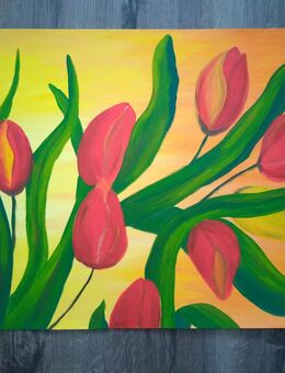 Acrylbild Tulpen 42 x 56 cm Unikat - Naumburg (Saale)