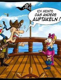 Lustige Postkarte Auftakeln Hösti Maritim Piraten maritimes Motiv - München