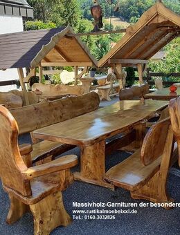 Rustikal gefertigte Sitzgruppen für Garten und Terrasse. Alles Unikate. - Bühl