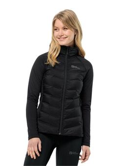 Jack Wolfskin Fleecejacke TASMAN DOWN HYBRID W wärmende Hybrid-Kapuzenjacke für jeden Trail