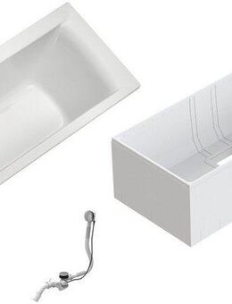 OTTOFOND Badewanne Set Duobadewanne, (3-tlg), 1700/800 mm, Duobadewanne