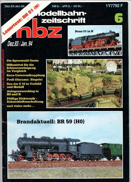 mbz modellbahn-zeitschrift Jahr 1993/94 Heft Dezember / Januar BR 01 BR 59, gebraucht gebraucht kaufen  Nürnberg
