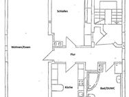 2-Zimmer-Dachwohnung mit großem Wohn-/Esszimmer und eingerichteter Küche in Rödental - Rödental