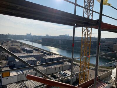 letzte 5-Zimmer Wohnung im 5. OG mit Loggia im Zollhafen, Blick auf Hafenbecken, Repräsentativ, Provisionsfrei, Neubau, Erstbezug
