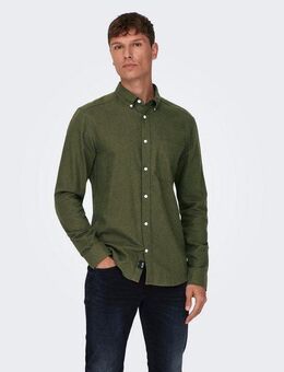 ONLY & SONS Langarmhemd ONSGUDMUND SLIM 1-PKT SOLID SHIRT NOOS
