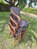 >>> NEUWERTIG<<< 4 Gartenstühle | Dunkelbraun | Rattan | Stapelbar in 91550