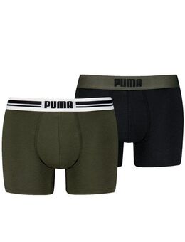 PUMA Boxershorts PUMA MEN EVERYDAY PLACED LOGO BOXERS 2P (2er Pack) mit elastischem Logobund