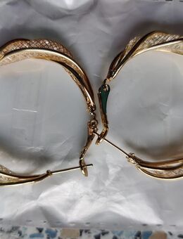 Ohrringe Gold Strass Kreolen - Brüel