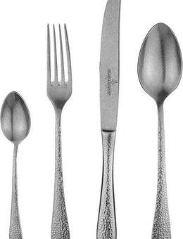 Picard & Wielpütz Solingen Besteck-Set Mia Vintage (30-tlg), 6 Personen, Chromnickelstahl 18/10, Hammerschlag-Optik, stonewashed