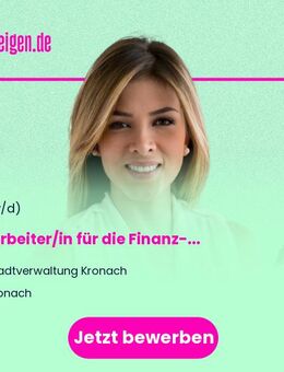 Mitarbeiter/in für die Finanz-/Liegenschaftsverwaltung (m/w/d) - Kronach