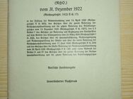 Reichshaushaltsordnung RHO 31.12.1922 amtliche Ausg histori uralt - Hamburg Wandsbek