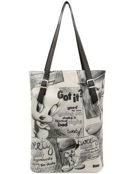 DOGO Umhängetasche Tall Bag Damen Schultertasche Tweety Sketch Damen Schultertasche, Vegan