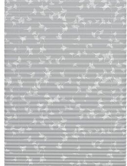 GARDINIA Plissee Dekor Ginkgo Oesyter Mushroom, blickdicht, ohne Bohren, verspannt, Klemmfix, Klemmträger mit Feststellschraube, Plissee Concept Trägern zum Klemmen