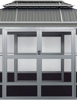Sojag Pavillon »Olan 1014«, (Set), aus Aluminium, mit Wintergarten, inkl. Moskitonetzen