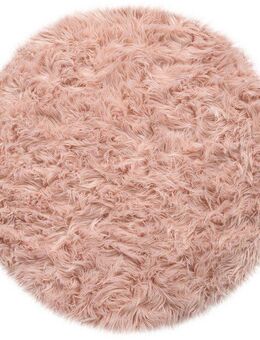 Paco Home Fellteppich Playa 960, rund, Höhe: 64 mm, Kunstfell, Flokati-Optik, Hochflor, weich und flauschig, Uni-Farben