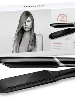BaByliss Glätteisen ST397E Sleek Control Wide Titanium-Keramik-Beschichtung, Glätteisen mit breiten Platten
