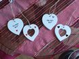 2 er Set Herzen Herz incl. Organza Säckchen " Ich liebe Dich " oder " Hab dich lieb " in 53359