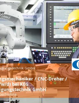 Zerspanungsmechaniker / CNC-Dreher / Fräser (m/w/d) bei KEG Kanalreinigungstechnik GmbH - Limbach-Oberfrohna