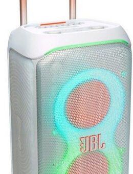 JBL PartyBox Stage 320 Party-Lautsprecher Stereo (Bluetooth, 240 W, 18h Akkulaufzeit, dynamische Lichtshow, Teleskopgriff, Auracast)