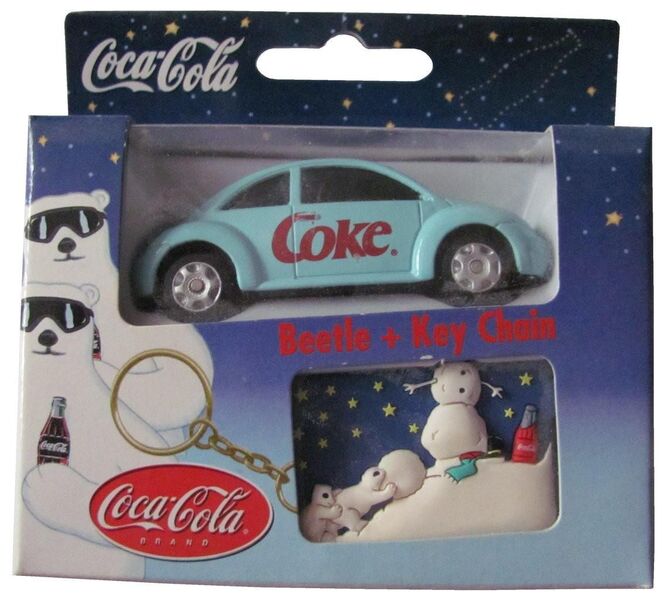 Coca Cola - Beetle & Key Chain - Pkw & Schlüsselanhänger - VW New Beetle - Pkw - Doberschütz