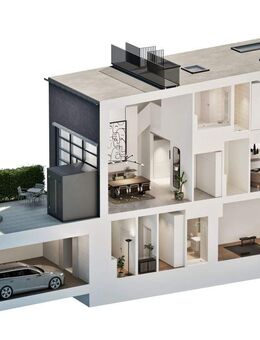 Galeriehaus mit Atriumterrasse und direktem Zugang zu Ihrem PKW in der TG_Nr.61 - Augsburg