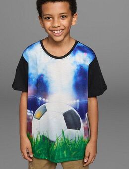 KIDSWORLD T-Shirt Mit coolem FUSSBALL-Print Kurzarm, Basic-Passform, mit trendigem Druck, Rundhalsausschnitt