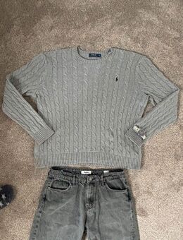 Polo Ralph Lauren Cable Knit Strickpullover Grau XL (Fit L) - Dresden