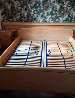 Doppelbett mit Licht, einer Steckdose und zwei Lattenrosten, ohne Matratzen - Kirchheim (Thüringen)
