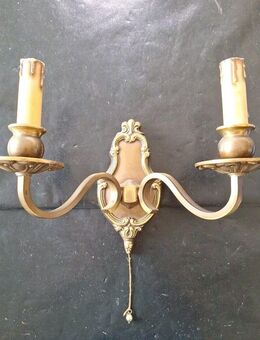 Antike Wandleuchte, Kronleuchter, 2-Flammig, Messing, Barockstil, E14 - Essen