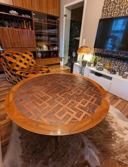 Teak Couchtisch m. Kupfer 50 / 60er Vintage MidCentury - Ginsheim-Gustavsburg