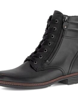 Gabor Schnürstiefelette, Blockabsatz, Schnürboots mit Zierreißverschluss an der Außenseite