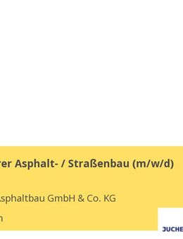 Walzenfahrer Asphalt- / Straßenbau (m/w/d) - Allenbach