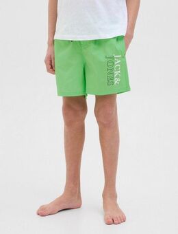 Jack & Jones Junior Badeshorts JPSTMAUI mit Logoprint und praktischen Taschen bedruckt, modisch, regular fit, Web