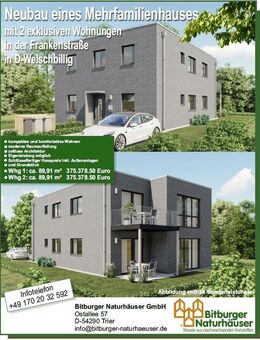 Neubau Mehrfamilienhau (2 Wohnungen) in Welschbillig - Frankenstraße - Welschbillig
