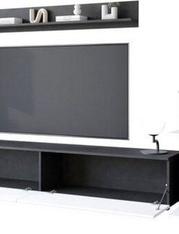 INOSIGN Wohnwand PARIS, Vitrine Türanschlag links/rechts wechselbar, (Komplett-Set, 4-St), grifflose Design, stehend und hängend montierbar