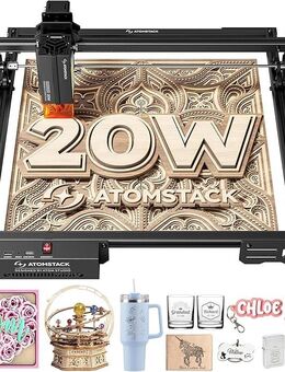ATOMSTACK 24W Lasergravierer, A20 PRO V2 Laserschneider, hochpräzise Lasergravurmaschine für personalisierte Geschenke, - Ansbach