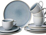 Ritzenhoff & Breker Kaffeeservice Geschirr-Set, Service Skagen Stone (12-tlg), 4 Personen, Porzellan, Reaktivglasur, 12 Teile, für 4 Personen