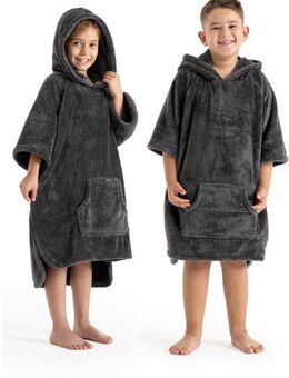 my home Badeponcho Lillou, für Kinder, ideal für Urlaub oder im Schwimmbad, Midilänge, Microfaser, Kapuze, ohne, weich und kuschelig, Fleece, plüsch, Surfponcho