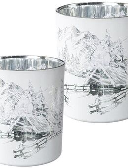 Creativ home Windlicht Windlicht (2 St), mit traumhaft schönem Motiv