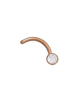 JOBO Nasenpiercing, Edelstahl roségoldfarben mit Zirkonia