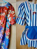 Karnevals-/Oktoberfest-Dirndl mit Schürze und ein buntes Oberteil in 50735