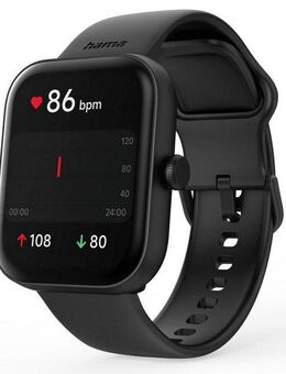 Hama Smartwatch 1,65“ (Telefonfunktion, WhatsApp, E-Mail etc., wasserdicht) Smartwatch (1,65 Zoll)