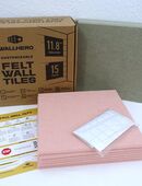 14x Filzfliesen Pinnwand | Wandfliesen aus Filz, rosa, grün ✮NEU✮ in 01099