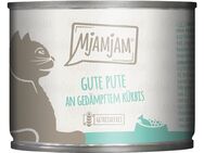 MjAMjAM Katzenfutter 6 x 200 g - gute Pute an gedämpftem Kürbis