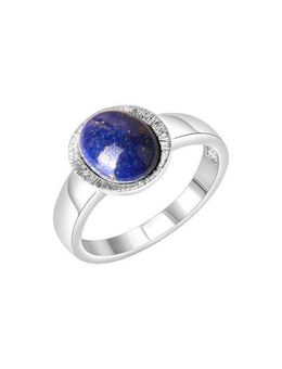 Vivance Fingerring 925/- Sterling Silber rhodiniert Lapislazuli